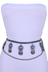 Dreamcatcher Charms Silver Metal Chain Belt